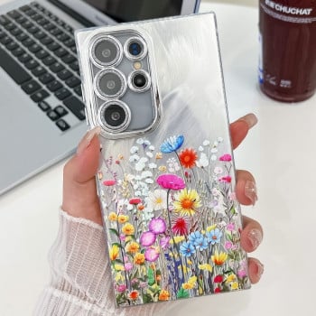 Чохол Electroplating Laser Flower Texture для Samsung Galaxy S25 Ultra 5G - Flowers