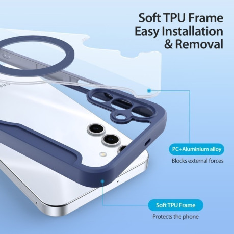 Чехол-книжка DUX DUCIS Skin X Pro Series Magsafe на Samsung Galaxy S25 5G - синий