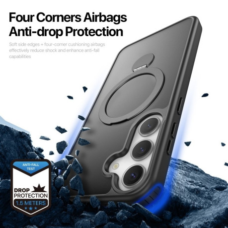 Чохол DUX DUCIS Yind Series MagSafe TPU Hybrid PC  для Samsung Galaxy S25+ 5G - чорний