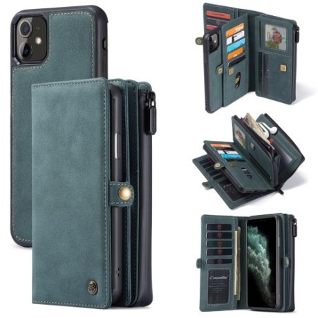 Кожаный чехол-кошелек CaseMe 018 на iPhone 11 - синий