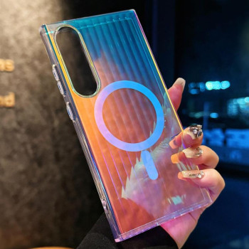 Чохол Laser Texture MagSafe для Samsung Galaxy S25 Edge 5G - Vertical Stripes