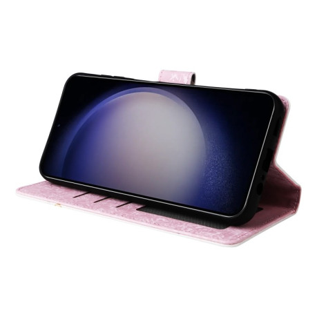Чохол-книжка Bronzing Painting RFID для Samsung Galaxy S24 5G - Pansies