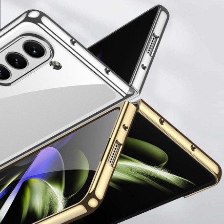 Противоударный чехол GKK Electroplating для Samsung Galaxy Fold 5 - черный