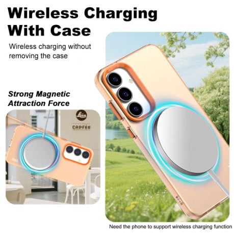 Чехол IMAK Candy Series с MagSafe на Samsung Galaxy S25 FE 5G - оранжевый