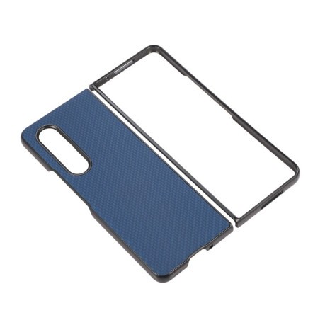 Противоударный чехол Carbon Fiber Texture для Samsung Galaxy Z Fold 3 - синий