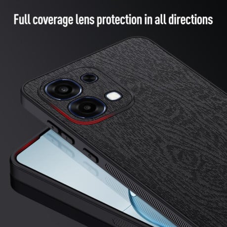 Чохол Tree Bark Leather Shockproof на OPPO A6 Pro Global — сірий