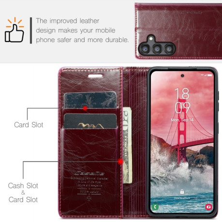 Чехол-книжка CaseMe 003 Series на Samsung Galaxy A55 5G - красный