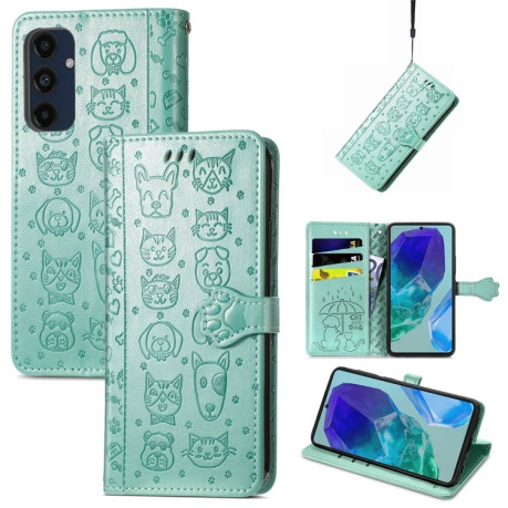 Чохол-книжка Cat and Dog для OPPO A55 / А53S / A56 5G - зелений