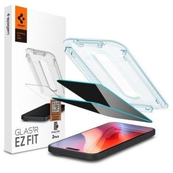 Комплект захисного скла Spigen Glas.Tr EZ Fit для iPhone 16 Pro Max / 17 Pro Max - Black