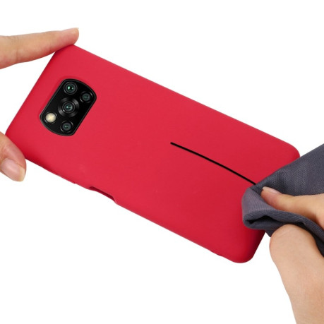 Силіконовий чохол Solid Color Liquid Silicone на Xiaomi Poco X3 / Poco X3 Pro - червоний