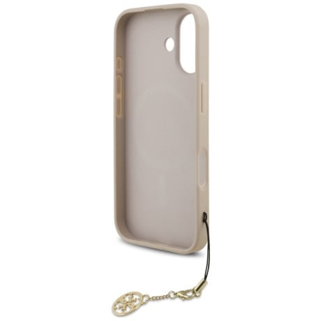Оригинальный чехол Guess 4G Charms Collection с MagSafe на iPhone 17 - Pink