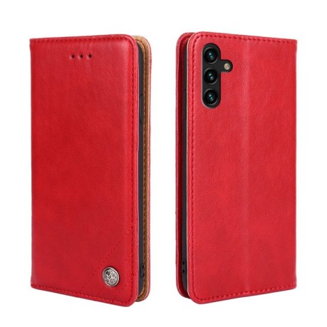Чохол-книга Non-Magnetic Retro Texture для Samsung Galaxy A04s/A13 5G - червоний