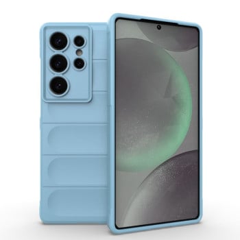 Силіконовий чохол Magic Flannel для Samsung Galaxy S25 Ultra 5G - блакитний