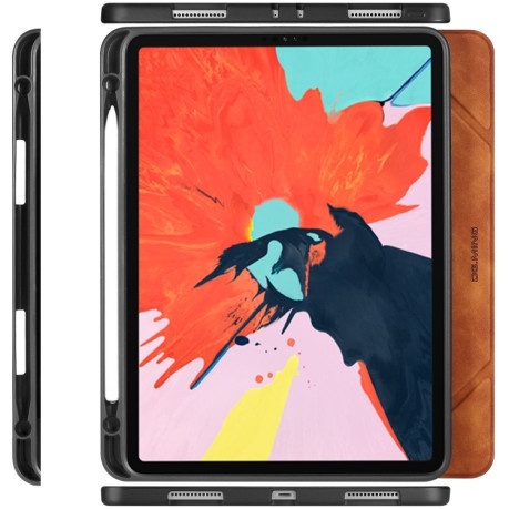 Чехол-книжка DG.MING See Series для iPad Pro 11 2020/2018/Air 2020 - коричневый