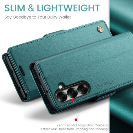 Чохол-книжка CaseMe 023 Butterfly Buckle Litchi RFID Anti-theft Leather для Samsung Galaxy Fold 7 - зелений