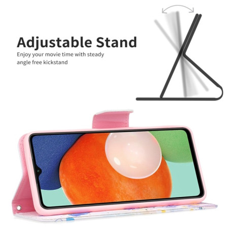 Чехол-книжка Colored Drawing Pattern для Samsung Galaxy A13 4G - Flower Butterfly