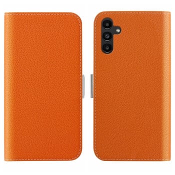 Чохол-книжка Candy Color Litchi для Samsung Galaxy A24 4G - помаранчевий