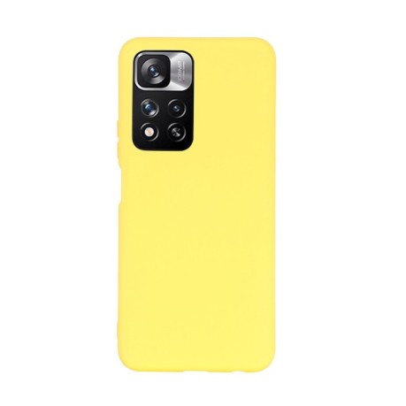 Чехол Solid Color Liquid Silicone на Xiaomi Redmi Note 11 Pro 5G (China)/11 Pro+ - желтый