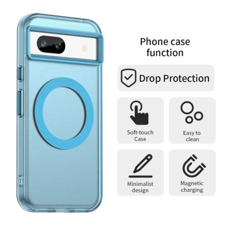 Протиударний чохол MagSafe Holder PC Hybrid для Google Pixel 8a - синій