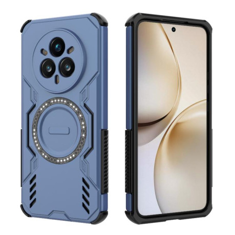 Противоударный чехол Armor Magnetic Ring для Realme 14 Pro+ 5G - синий