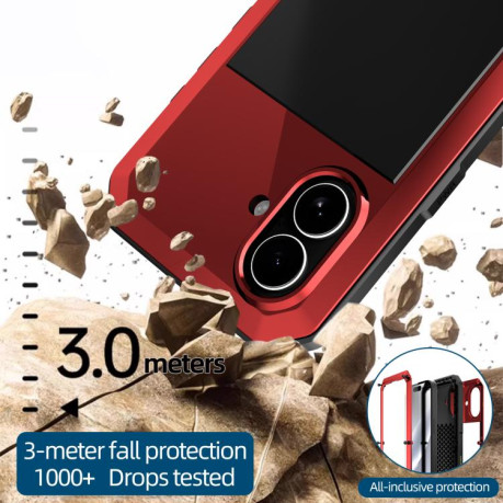 Противоударный чехол R-JUST Sliding для iPhone 17 - красный