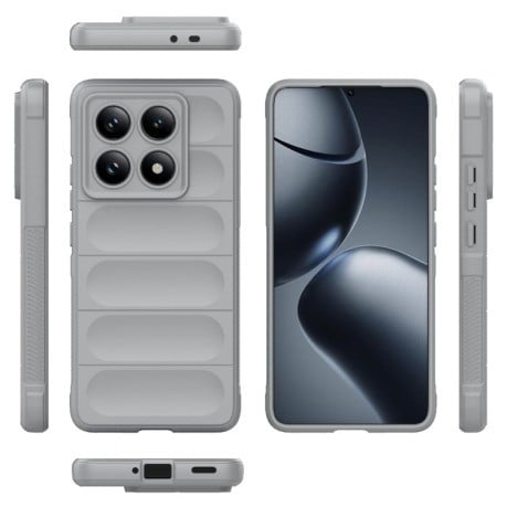 Силіконовий чохол Magic Flannel для Xiaomi 14T Pro 5G Global - сірий