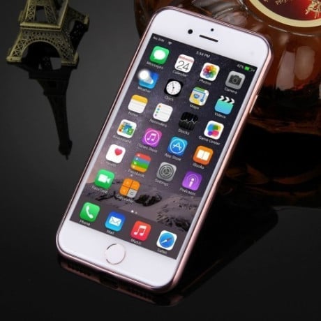 Прозорий TPU Чохол Electroplating Rose Gold для iPhone SE 3/2 2022/2020/8/7