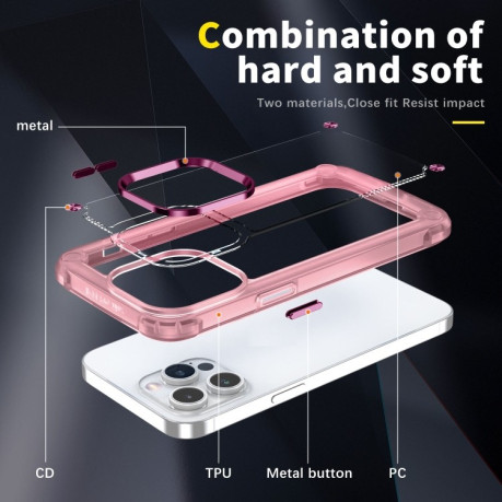 Протиударний чохол Soft Clear для iPhone 15 - рожевий