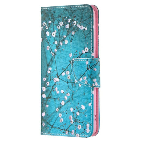 Чехол-книжка Colored Drawing Series на Samsung Galaxy S21 FE - Plum Blossom