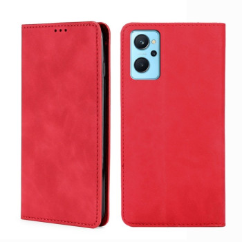 Чехол-книжка Retro Skin Feel Business Magnetic на Realme 9i/OPPO A76/A96 - красный