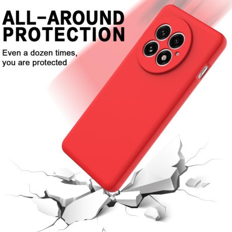 Силиконовый чехол Solid Color Liquid Silicone на OnePlus 13 - красный