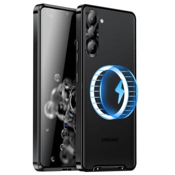 Протиударний чохол Frosted Metal (MagSafe) для Samsung Galaxy S23 FE 5G - чорний