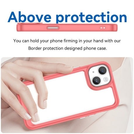 Чохол протиударний Colorful Acrylic Series для iPhone 15 Plus - червоний