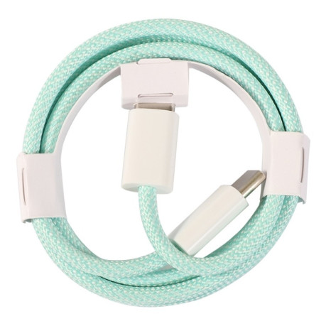 Кабель 1m USB-C / Type-C to Type-C Macaron Braided Charging Cable - зеленый