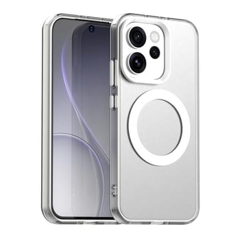Ударостійкий чохол MagSafe Holder PC Hybrid на OPPO Reno15 Pro Max — білий