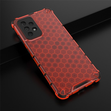 Противоударный чехол Honeycomb на Samsung Galaxy A72 - красный