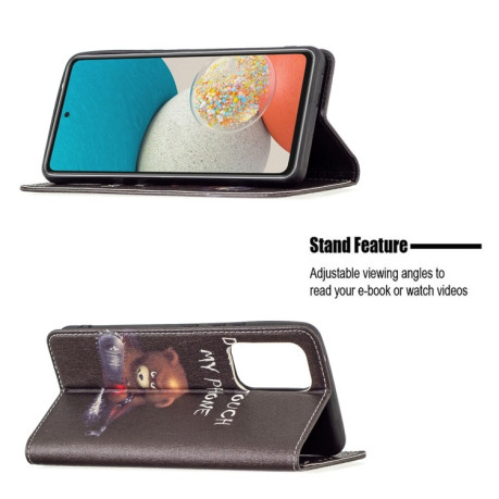 Чехол-книжка Colored Drawing Pattern Invisible на Samsung Galaxy A53 5G - Bear