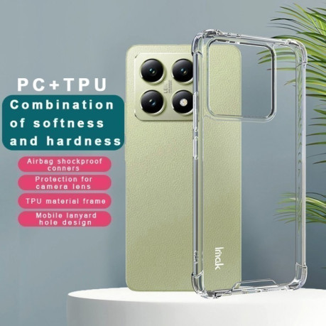 Противоударный чехол IMAK Space Shield PC + TPU Airbag для Xiaomi 14T - прозрачный
