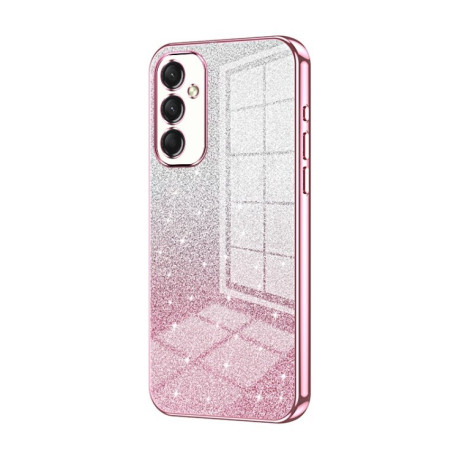 Ударозахисний чохол Gradient Glitter Powder Electroplated для Samsung Galaxy A16 5G - рожевий