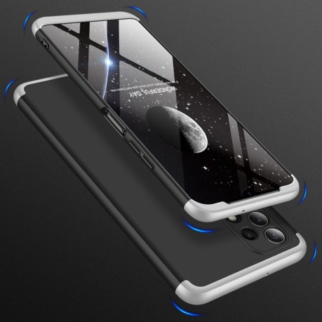 Противоударный чехол GKK Three Stage Splicing Full Coverage на  Samsung Galaxy A32 4G -черно-серебристый