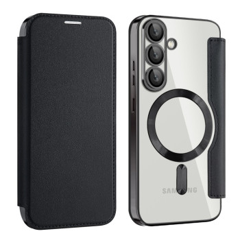 Чохол-книжка Shield MagSafe RFID Anti-theft Leather  для Samsung Galaxy S25 5G - чорний