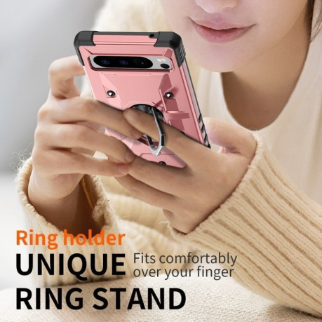 Противоударный чехол HMC 360 Degree Rotating Holder на Google Pixel 8 Pro - розовое золото