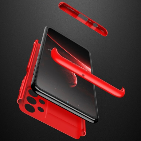 3D чехол GKK Three Stage Splicing Full Coverage на Samsung Galaxy A13 4G - красный