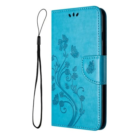 Чохол-книжка Butterfly Flower Pattern для Samsung Galaxy A05s - синій