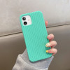 Противоударный чехол Herringbone Texture для iPhone 11 - зеленый