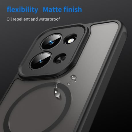 Чехол Fan Dun Series гибрид Frosted с Magsafe на Xiaomi Redmi 15C 5G / 4G EU 173mm - черный
