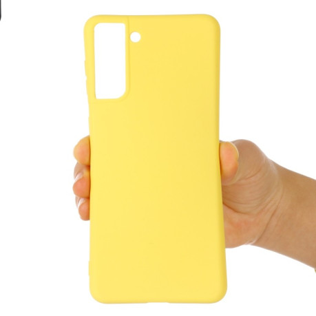 Силіконовий чохол Solid Color Liquid Silicone Samsung Galaxy S22 5G - жовтий
