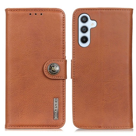 Чохол-книжка KHAZNEH Cowhide Texture для Samsung Galaxy M35 5G - коричневий