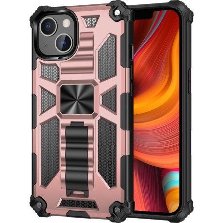 Противоударный чехол Magnetic Armor для iPhone 13 Pro Max - розовое-золото