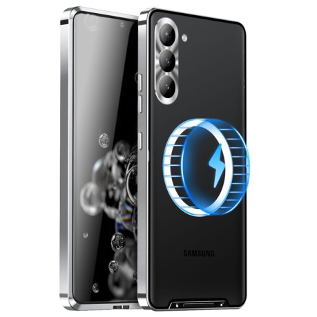 Противоударный чехол Frosted Metal (MagSafe) для Samsung Galaxy S23 FE 5G - серебристый
